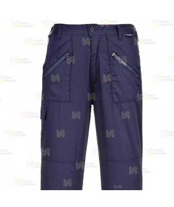 Pantalón multibolsillos con rodilleras para mujer color azul marino
