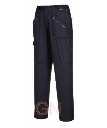 Pantalón multibolsillos con rodilleras para mujer color azul negro
