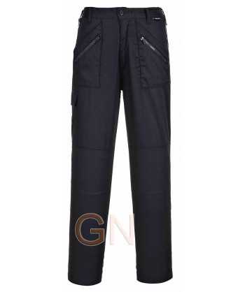 Pantalón multibolsillos con rodilleras para mujer color azul negro
