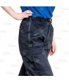 Pantalón multibolsillos con rodilleras para mujer color azul marino