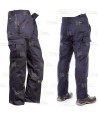 Pantalón multibolsillos con refuerzos y rodilleras color azul marino