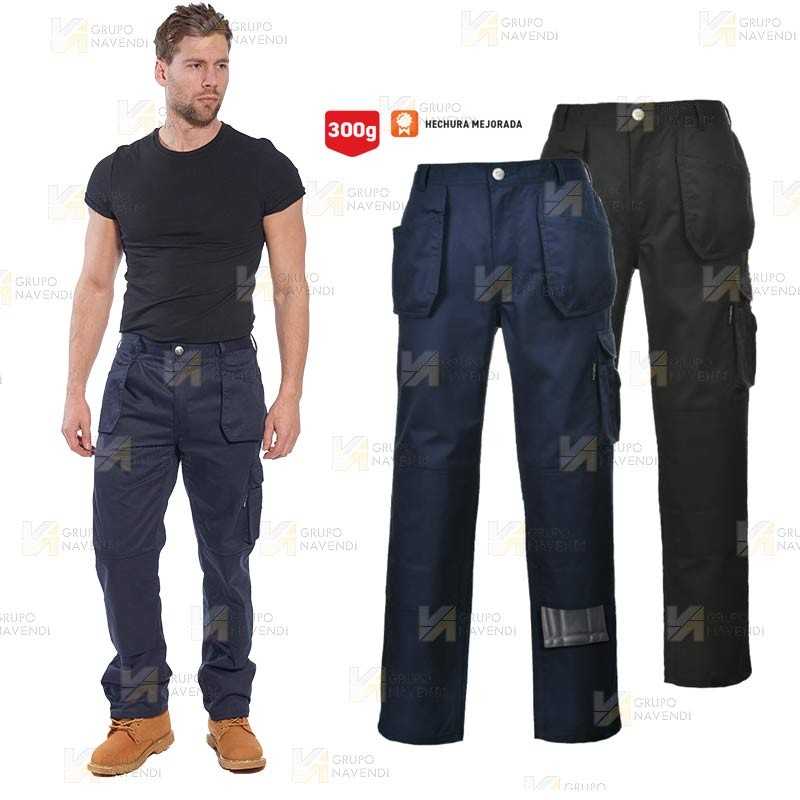 Pantalón multibolsillos muy grueso y con rodilleras