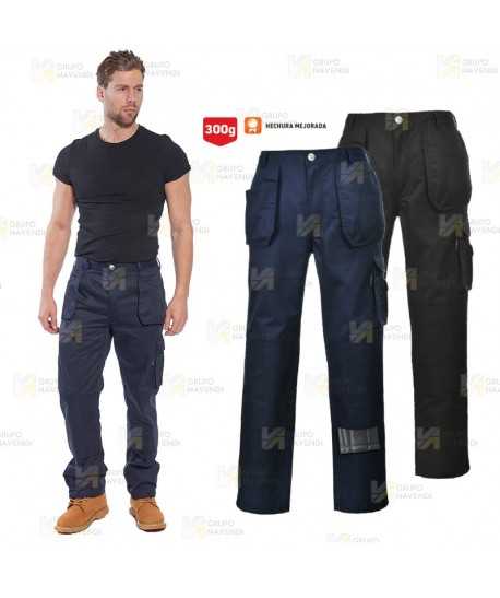 Pantalón multibolsillos muy grueso y con rodilleras