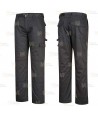 Pantalón multibolsillos con bolsillos para rodilleras color negro