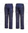 Pantalón multibolsillos con bolsillos para rodilleras color azul marino