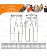 Pantalón multibolsillos con bolsillos para rodilleras