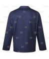 Chaqueta de trabajo con corchetes ocultos color azul marino
