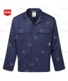 Chaqueta de trabajo con corchetes ocultos color azul marino