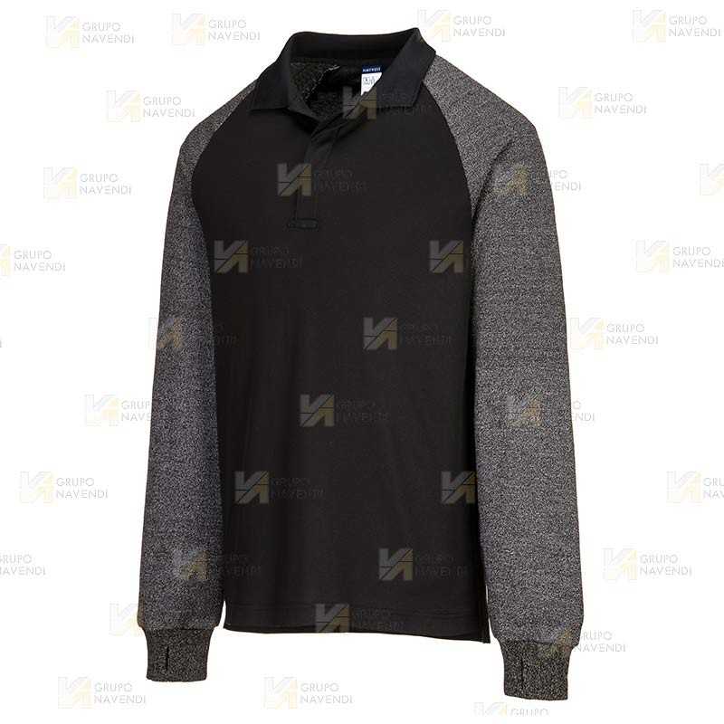 Polo con mangas resistentes a cortes