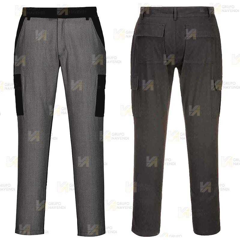 Pantalón multibolsillos con delantera resistente a cortes, Nivel D