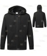 Chaqueta sudadera muy gruesa con capucha color negro