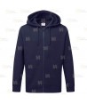 Chaqueta sudadera muy gruesa con capucha color azul marino