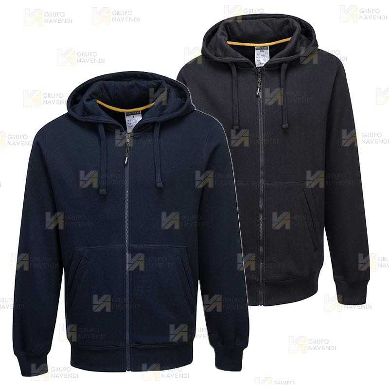 Chaqueta sudadera muy gruesa con capucha color negro