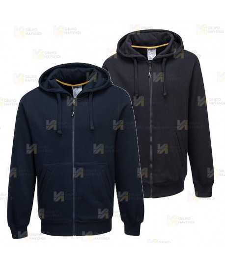 Chaqueta sudadera muy gruesa con capucha color negro