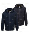 Chaqueta sudadera muy gruesa con capucha color negro