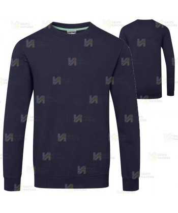Sudadera ecológica de cuello redondo color azul marino