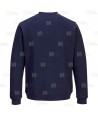 Sudadera gruesa de cuello redondo para mujer color azul marino