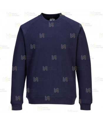 Sudadera gruesa de cuello redondo para mujer color azul marino