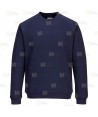 Sudadera gruesa de cuello redondo para mujer color azul marino