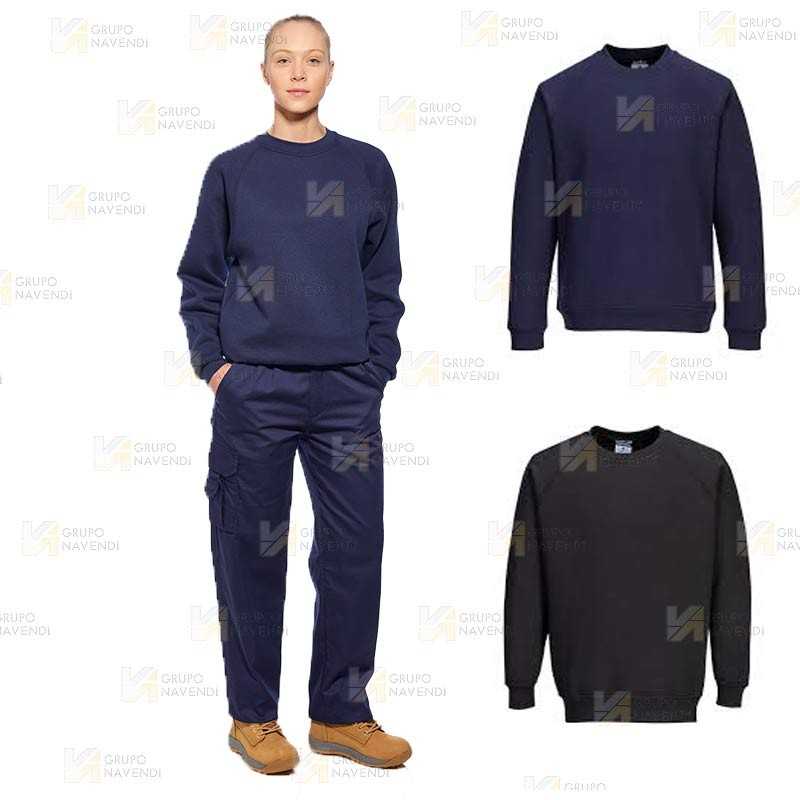 Sudadera gruesa de cuello redondo para mujer