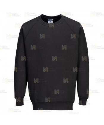 Sudadera gruesa de cuello redondo color azul negro