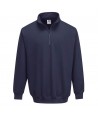 Sudadera gruesa con media cremallera color azul marino