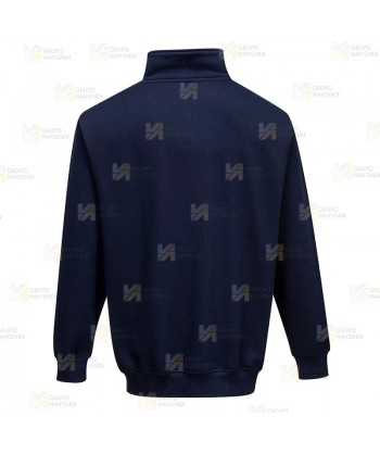 Sudadera gruesa con media cremallera color azul marino