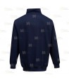 Sudadera gruesa con media cremallera color azul marino
