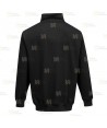 Sudadera gruesa con media cremallera color negro