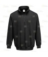 Sudadera gruesa con media cremallera color negro