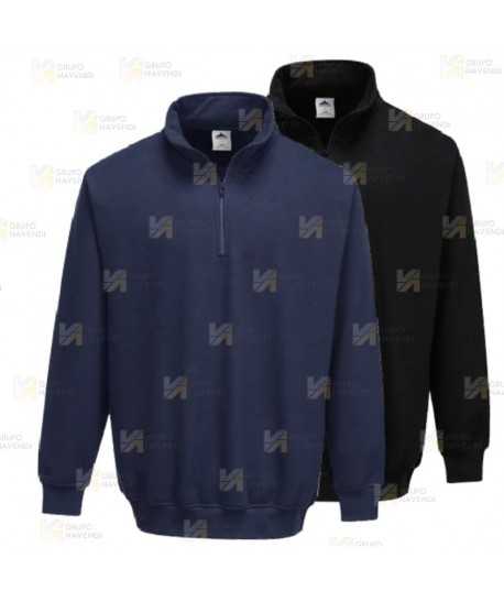 Sudadera gruesa con media cremallera