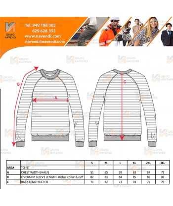 Sudadera de cuello redondo ESD antiestática
