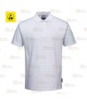 Polo ESD antiestático de manga corta color blanco