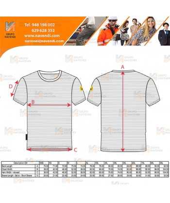 Camiseta ESD antiestática de manga corta color blanco
