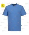 Camiseta ESD antiestática de manga corta color celeste
