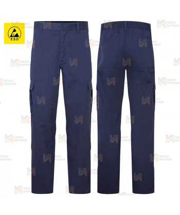 Pantalón ESD antiestático color azul marino para mujer