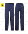 Pantalón ESD antiestático color azul marino para mujer