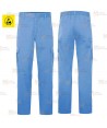 Pantalón ESD antiestático color celeste para mujer
