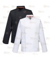 Chaqueta de cocina elástica y altamente transpirable de manga larga