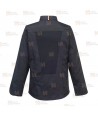 Chaqueta de cocina elástica y altamente transpirable de manga larga color negro