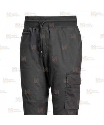 Pantalón ajustado de cocina, elástico y altamente transpirable  color negro