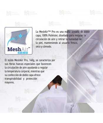 Chaqueta de cocina altamente transpirable de manga larga