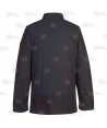 Chaqueta de cocina altamente transpirable de manga larga color negro