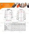 Chaqueta de cocina altamente transpirable de manga larga color negro