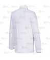 Chaqueta de cocina altamente transpirable de manga larga color blanco