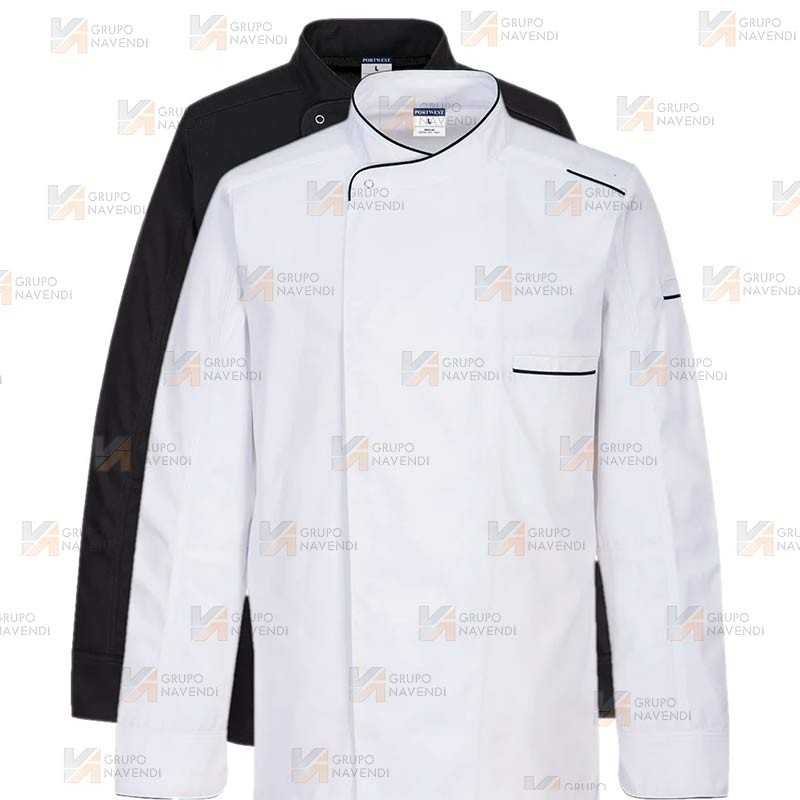 Chaqueta de cocina altamente transpirable de manga larga