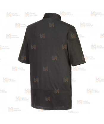 Chaqueta de cocina altamente transpirable de manga corta color negro