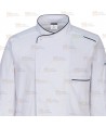Chaqueta de cocina altamente transpirable de manga corta color blanco