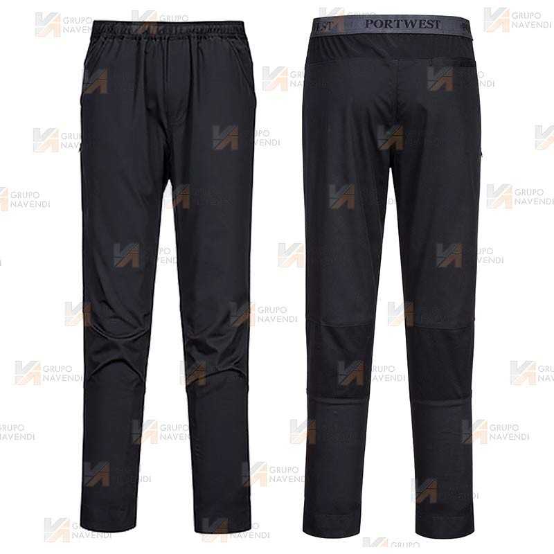 Pantalón ajustado de cocina altamente transpirable color negro