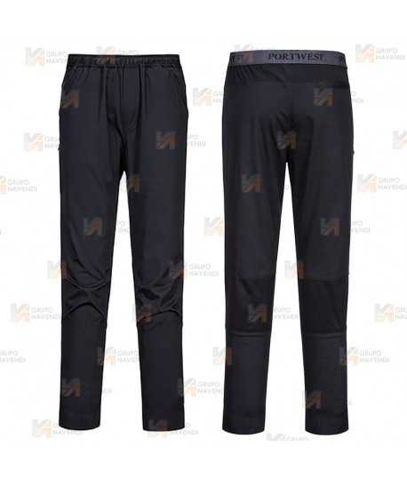 Pantalón ajustado de cocina altamente transpirable color negro